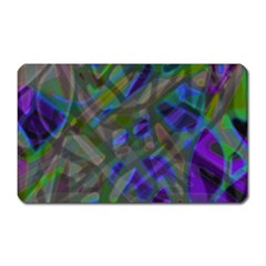 Colorful Abstract Stained Glass G301 Magnet (rectangular) by MedusArt