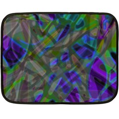 Colorful Abstract Stained Glass G301 Double Sided Fleece Blanket (mini)  by MedusArt