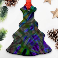 Colorful Abstract Stained Glass G301 Ornament (christmas Tree) by MedusArt