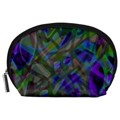 Colorful Abstract Stained Glass G301 Accessory Pouches (large)  by MedusArt