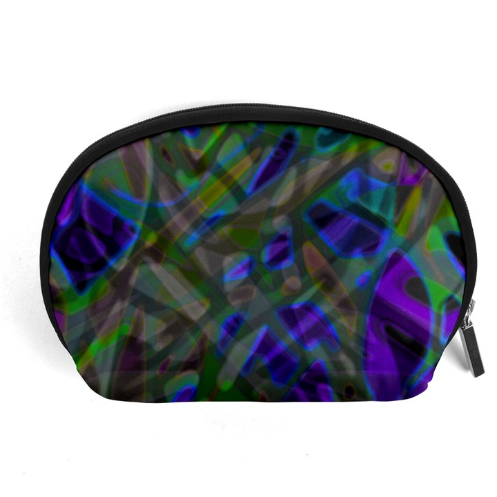 Colorful Abstract Stained Glass G301 Accessory Pouches (Large) 