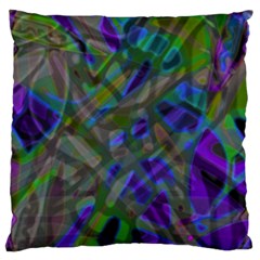 Colorful Abstract Stained Glass G301 Standard Flano Cushion Cases (two Sides)  by MedusArt