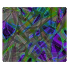 Colorful Abstract Stained Glass G301 Double Sided Flano Blanket (small)  by MedusArt