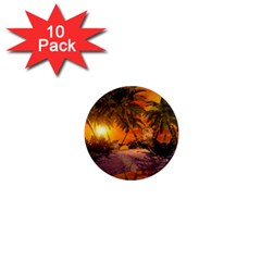 Wonderful Sunset In  A Fantasy World 1  Mini Magnet (10 Pack)  by FantasyWorld7