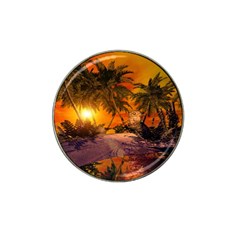 Wonderful Sunset In  A Fantasy World Hat Clip Ball Marker by FantasyWorld7