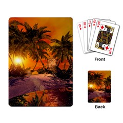 Wonderful Sunset In  A Fantasy World Playing Card by FantasyWorld7