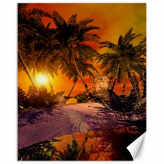 Wonderful Sunset In  A Fantasy World Canvas 16  X 20   by FantasyWorld7