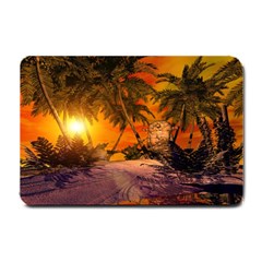 Wonderful Sunset In  A Fantasy World Small Doormat  by FantasyWorld7