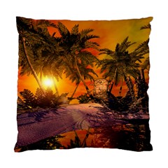 Wonderful Sunset In  A Fantasy World Standard Cushion Cases (two Sides)  by FantasyWorld7