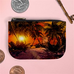 Wonderful Sunset In  A Fantasy World Mini Coin Purses by FantasyWorld7