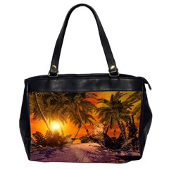 Wonderful Sunset In  A Fantasy World Office Handbags (2 Sides)  by FantasyWorld7