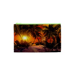 Wonderful Sunset In  A Fantasy World Cosmetic Bag (xs) by FantasyWorld7