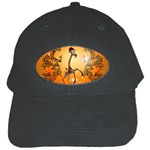 Funny, Cute Christmas Giraffe Black Cap