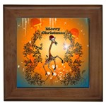 Funny, Cute Christmas Giraffe Framed Tiles