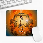 Funny, Cute Christmas Giraffe Large Mousepads