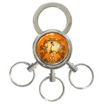 Funny, Cute Christmas Giraffe 3-Ring Key Chains