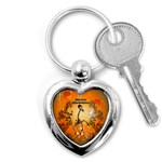 Funny, Cute Christmas Giraffe Key Chains (Heart) 