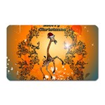 Funny, Cute Christmas Giraffe Magnet (Rectangular) Front