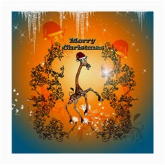 Funny, Cute Christmas Giraffe Medium Glasses Cloth by FantasyWorld7