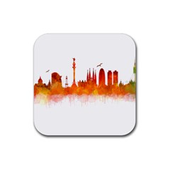 Barcelona 02 Rubber Coaster (square)  by hqphoto