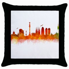 Barcelona 02 Throw Pillow Cases (black) by hqphoto