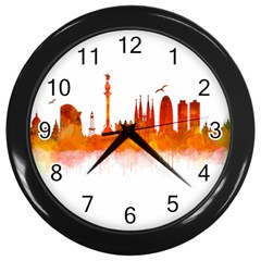 Barcelona 02 Wall Clocks (black)