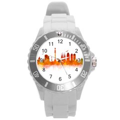 Barcelona 02 Round Plastic Sport Watch (l) by hqphoto