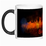 Barcelona City Dark Watercolor Skyline Morph Mugs Left