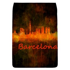 Barcelona City Dark Watercolor Skyline Flap Covers (l)  by hqphoto