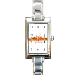 Barcelona City Art Rectangle Italian Charm Watches by hqphoto