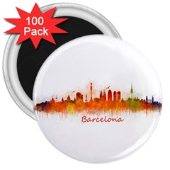 Barcelona City Art 3  Magnets (100 Pack) by hqphoto