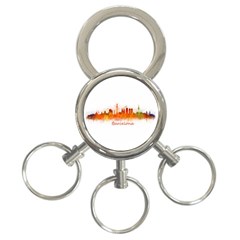 Barcelona City Art 3-ring Key Chains by hqphoto