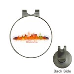 Barcelona City Art Hat Clips with Golf Markers Front