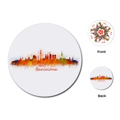 Barcelona City Art Playing Cards (round) 