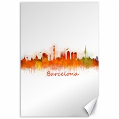 Barcelona City Art Canvas 12  X 18   by hqphoto