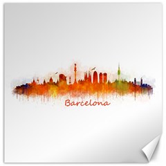 Barcelona City Art Canvas 20  X 20   by hqphoto