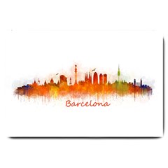 Barcelona City Art Large Doormat  by hqphoto