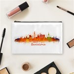 Barcelona City Art Cosmetic Bag (Medium)  Front