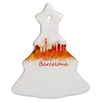 Barcelona City Art Christmas Tree Ornament (2 Sides) Front