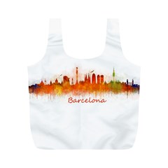 Barcelona City Art Full Print Recycle Bags (m)  by hqphoto