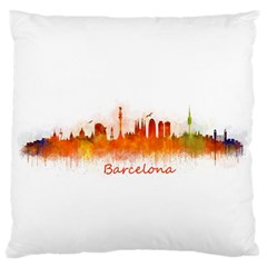 Barcelona City Art Large Flano Cushion Cases (two Sides)  by hqphoto