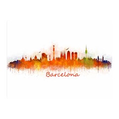 Barcelona City Art Double Sided Flano Blanket (mini)  by hqphoto