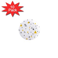 Pastel Random Triangles Modern Pattern 1  Mini Magnet (10 Pack)  by Dushan