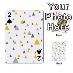 Pastel Random Triangles Modern Pattern Playing Cards 54 Designs  by Dushan