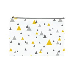 Pastel Random Triangles Modern Pattern Cosmetic Bag (large)  by Dushan