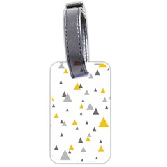 Pastel Random Triangles Modern Pattern Luggage Tags (two Sides) by Dushan