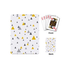 Pastel Random Triangles Modern Pattern Playing Cards (mini)  by Dushan