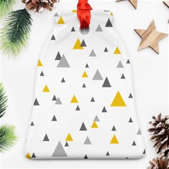 Pastel Random Triangles Modern Pattern Bell Ornament (2 Sides) by Dushan