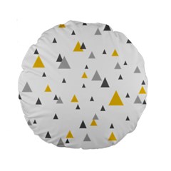 Pastel Random Triangles Modern Pattern Standard 15  Premium Round Cushions by Dushan