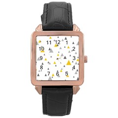 Pastel Random Triangles Modern Pattern Rose Gold Watches by Dushan